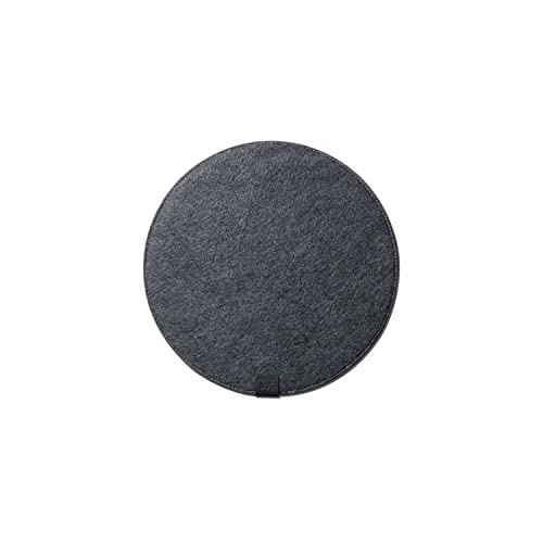 DailyObjects Orb Mouse Pad | Extended for Laptop, for PC, and Wireless Mouse | Large Vegan Leather Finish for Home, Office, Gaming (Black Felt) - Image 3