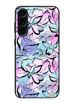 Protective Case Cover For Samsung Galaxy S24 Plus Abstract Flowers Print Design Multicolour