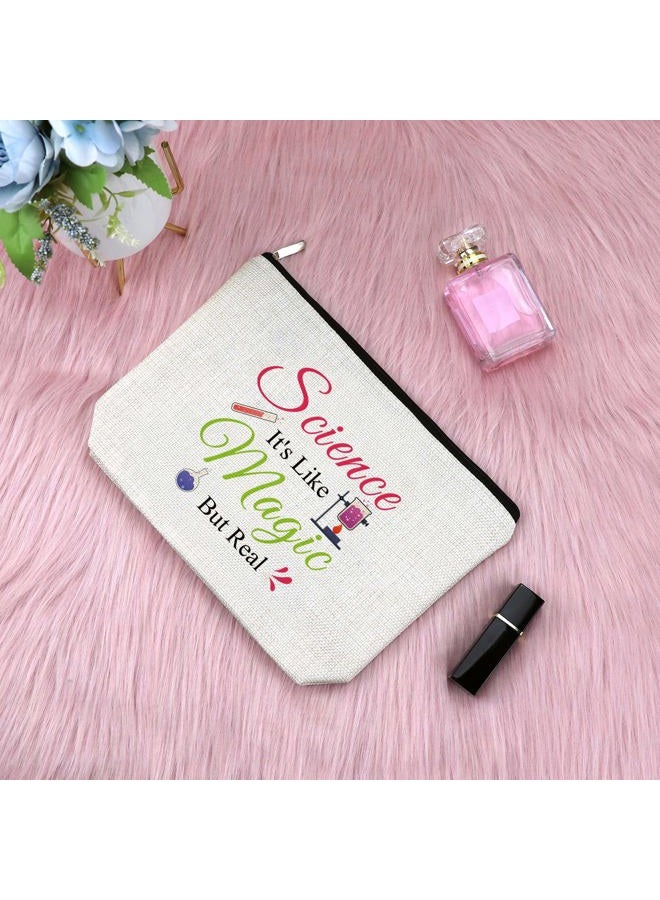 Sfodiary Science Gifts for Women Makeup Bag Science Teacher Gifts Science Lovers Gift Scientist Physicist Chemistry Graduation Gift Biology Gift Birthday Christmas Gifts for Her Travel Cosmetic Pouch - Image 3