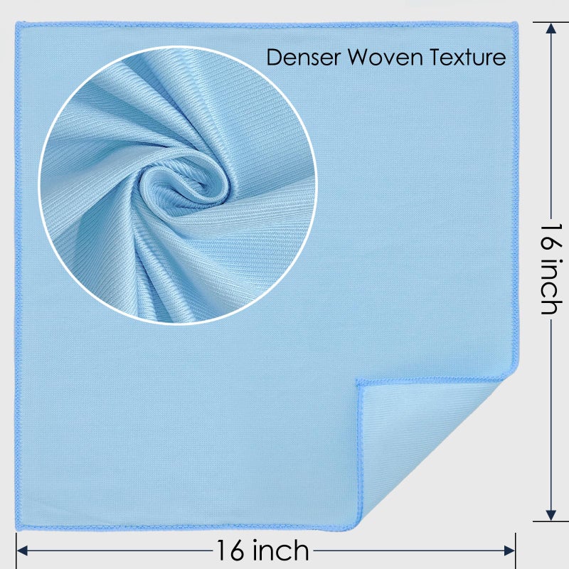 ATZNZIK 24 Pack Microfiber Glass Cleaning Cloth 16 Inch X 16 Inch Polishing Cloths Glass Cleaning Towel Lint Free Cloth for Cleaning Windows, Glasses, Mirrors, Windshields, Stainless Steel - Image 2