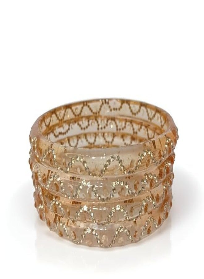 BANGLESKART Glass Bangles Kada Set for Women & Girls Pack of (4 Pcs) (2.2) - Image 2