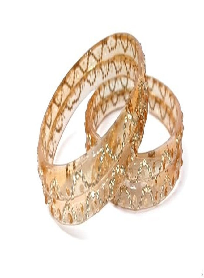 BANGLESKART Glass Bangles Kada Set for Women & Girls Pack of (4 Pcs) (2.2) - Image 1