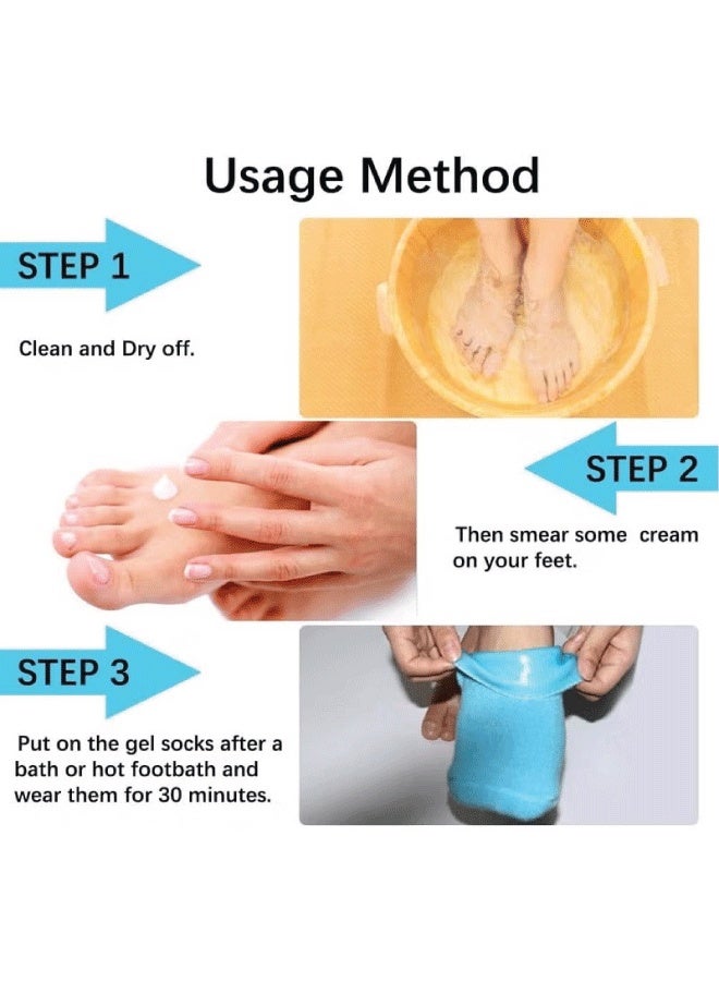 Gel socks for men and women. Soft, moisturizing gel socks to treat and moisturize dry feet.