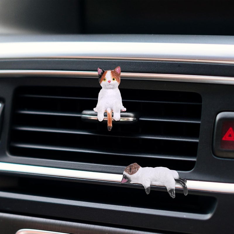 Tucnoeu 5pcs Cute Cat Figurines for Computer Monitor and Car Decor - Image 4
