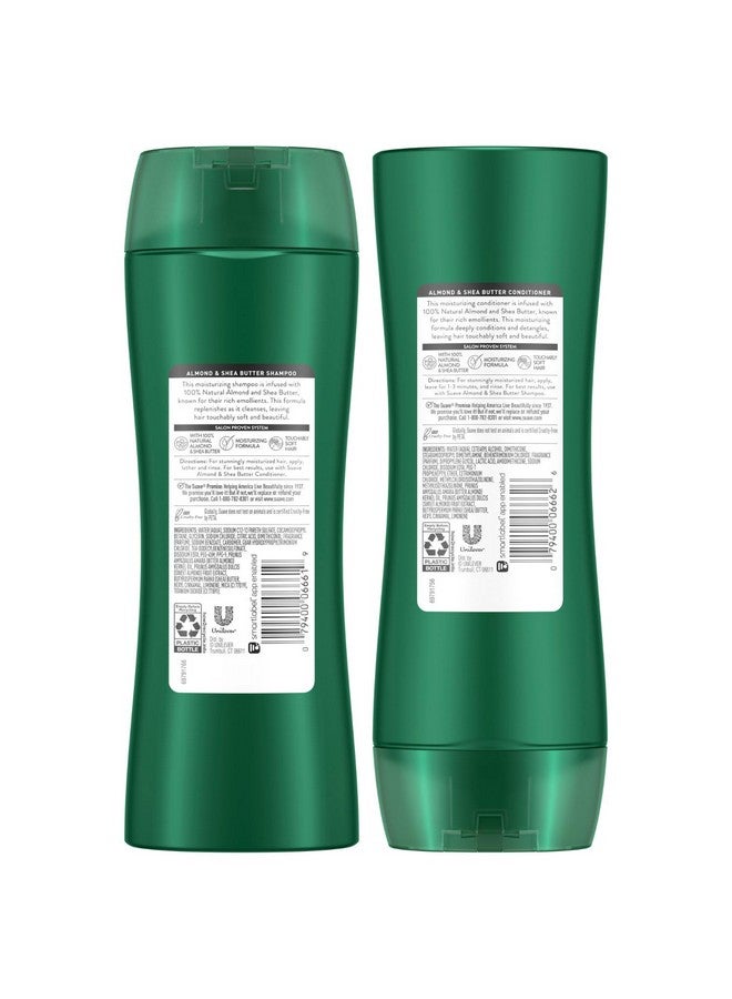 سواف مجموعة شامبو وبلسم، باللوز وزبدة الشيا - شامبو وبلسم مرطب، علاج للشعر الجاف، معطر، 12.6 أونصة (مجموعة مكونة من قطعتين) - Image 2