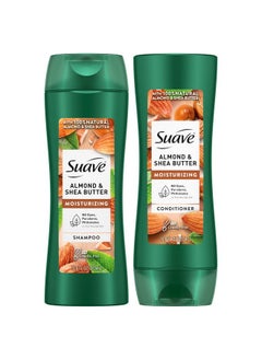 Suave Shampoo And Conditioner Set, Almond & Shea Butter - Moisturizing Shampoo & Conditioner, Dry Hair Treatment, Scented, 12.6 Oz Ea (2 Piece Set)  - Image 1