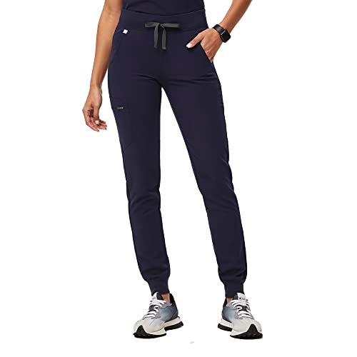 FIGS Zamora Jogger Style Scrub Pants for Women - Navy, M - Image 1