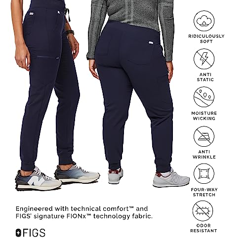 FIGS Zamora Jogger Style Scrub Pants for Women - Navy, M - Image 3