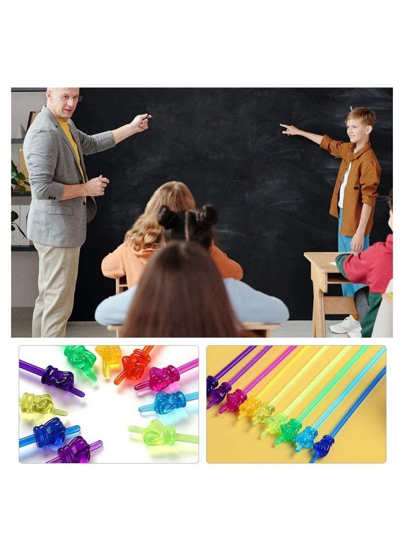 Y&D - 10 Hand Teaching Pointer Mini Resin Color Drawn Book Stick Teacher Whip - Image 1