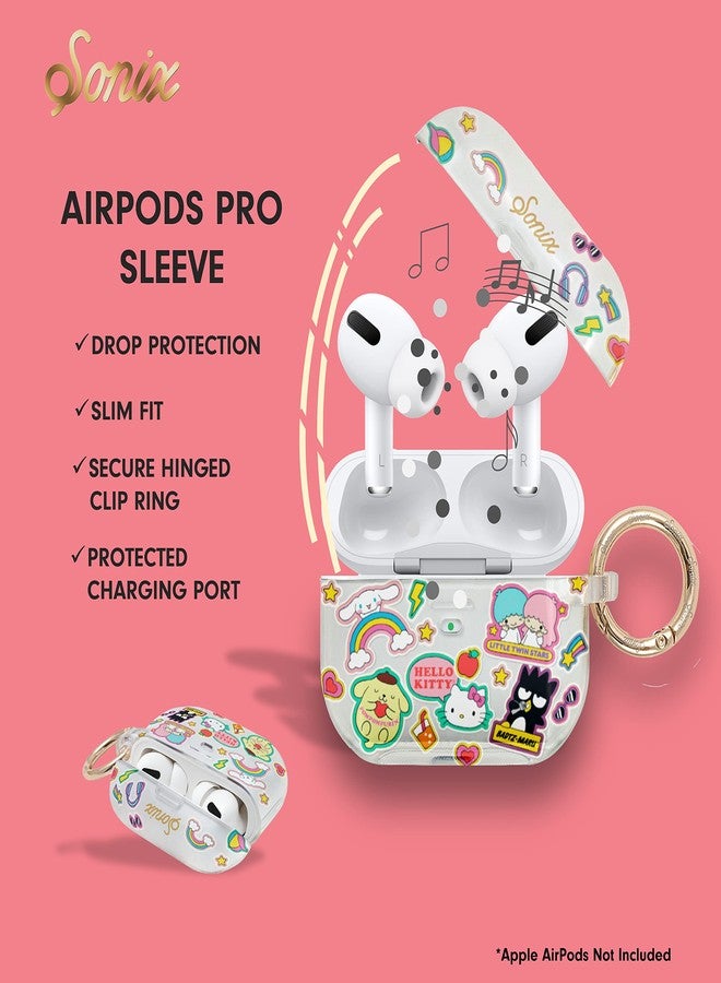 Sonix x Sanrio Case for AirPods Pro 2 & Pro 1 (1st/2nd Gen) - Hard Shell Cover with Keychain, Wireless Charging | Hello Kitty & Friends Stickers - Image 4