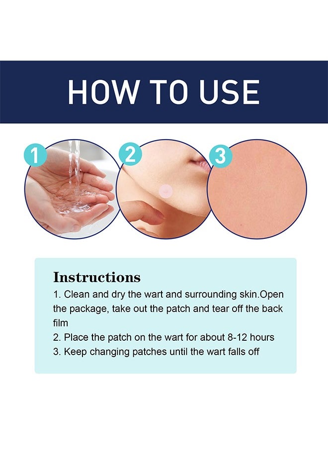 EELHOE - Skin Tag Patches Mole & Wart Remover, 144 Patches Patch Design, Clean, Care, And Tender Skin, Painless, Easy To Use, Effective For Removing Warts, Flesh Moles, And Black Nevi, Suitable For Face And Body, Skin Label Remover - Image 1