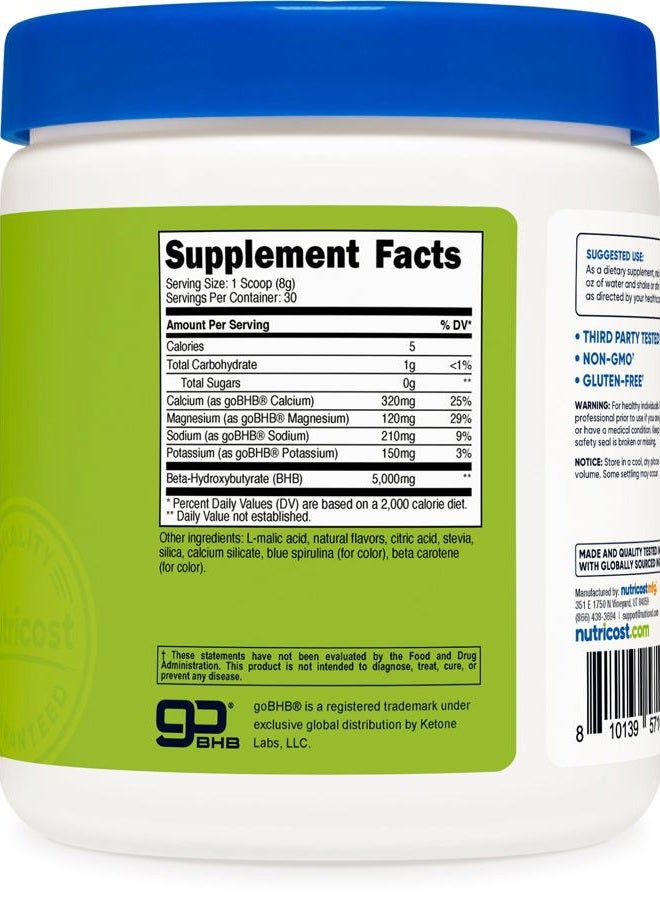 Nutricost BHB Salts Drink Mix (30 Servings, Green Apple Flavored) (5G BHB Per Serving) - 0G Total Sugars, Vegetarian Product - Image 5
