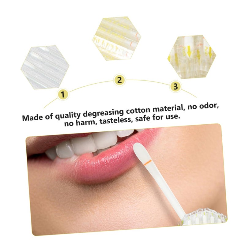 100Pcs VE Cotton Swabs Multi-Function Oil Stick for Lip Moisturizing and Teeth Whitening for Oral Care and Travel 4 Inch Length - Image 5