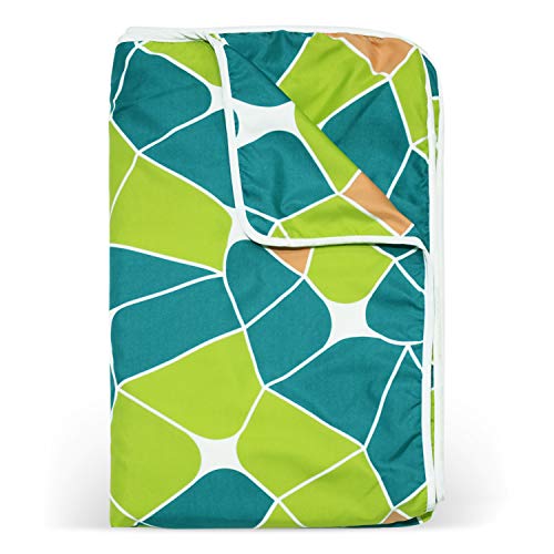 Divine Casa 120 GSM Summer Quilt Brushed Microfibre 3 Layer Breathable Single Dohar AC Blanket Lightweight Warm Rajai Throws for Bed (Green and Orange, 205 x 220, CM)| TC - 120 - Image 1