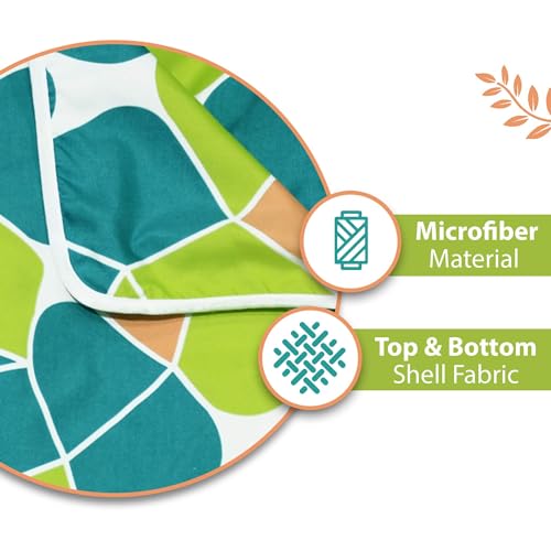 Divine Casa 120 GSM Summer Quilt Brushed Microfibre 3 Layer Breathable Single Dohar AC Blanket Lightweight Warm Rajai Throws for Bed (Green and Orange, 205 x 220, CM)| TC - 120 - Image 4