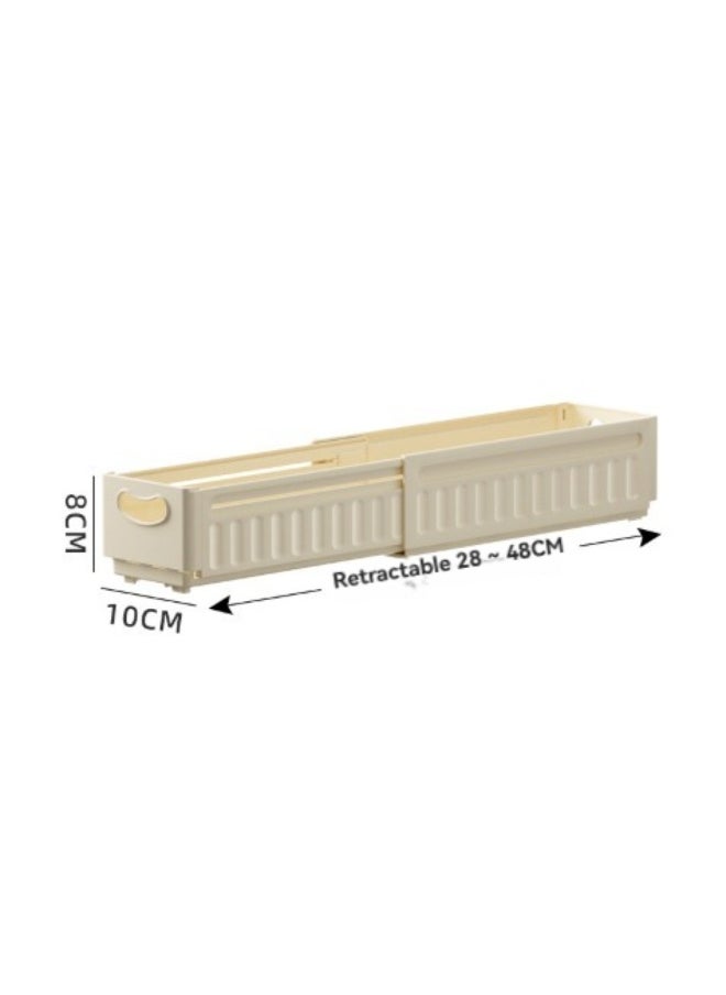 Generic 2-piece retractable cabinet storage box drawer desktop snack sundry kitchen finishing box deep cabinet right-angle storage box  - Image 4