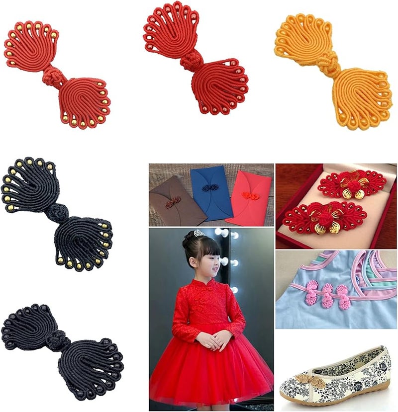 Handcrafted Chinese Cheongsam Knot Buttons Decorative Accessory Nine Beads - Image 3