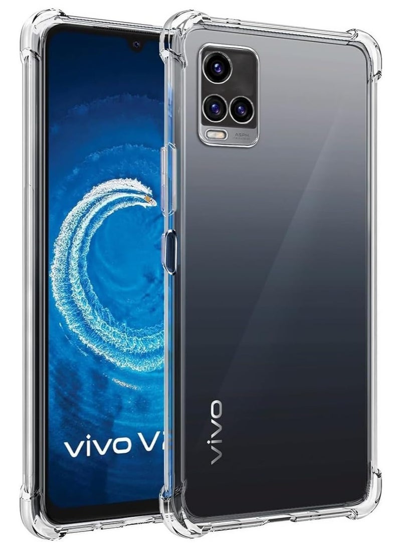 جراب Emodil لهاتف Vivo Y21 / Y21t / Y21s / Y33s / Y33t غطاء جراب خلفي وسادة هوائية لينة من السيليكون المقاوم للصدمات ومضاد للخدش واقي من الصدمات زاوية من Emodil آ®