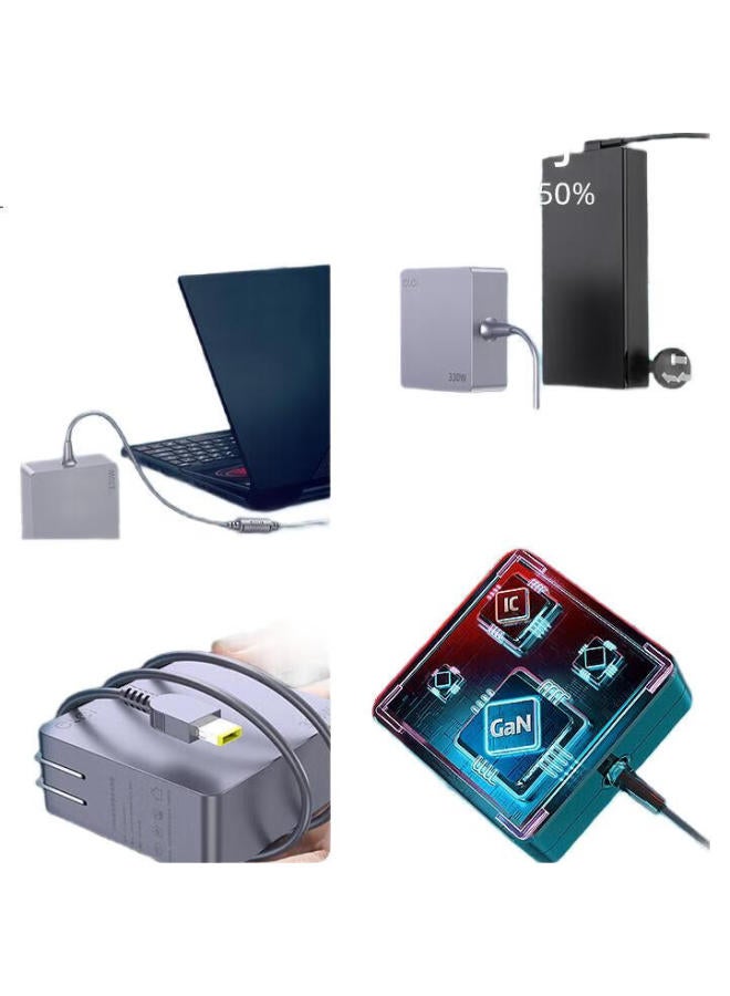 Elei Gan Lenovo Power Adapter 330W 20V 16.5A Legion R9000P/K Y9000X Power Cord Square Mouth Full Power Can Be Open Enhanced Mode - Image 3