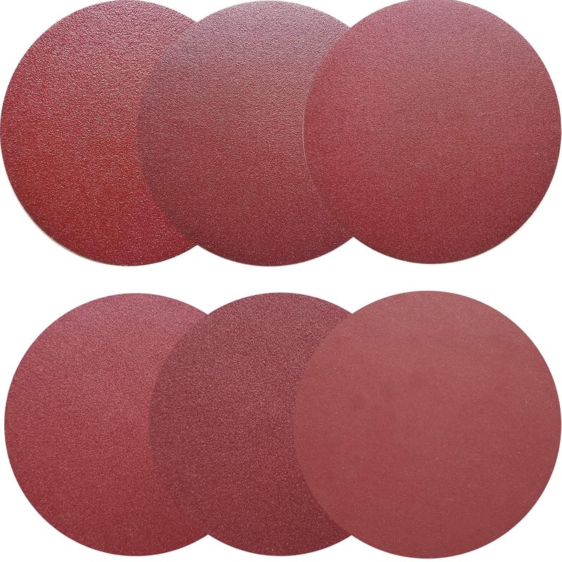 SACKORANGE 18 PCS 12" PSA Sanding Discs - 3 Each of 80, 100, 120, 180, 240, 400 Grit - 12 Inch Sandpaper Discs with PSA Self Adhesive for Drywall, Floor, Woodworking, Auto for Power Sander - Image 1