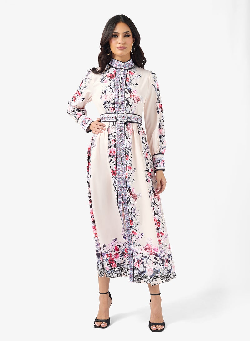 Khizana Abstract Print Dress - Image 4