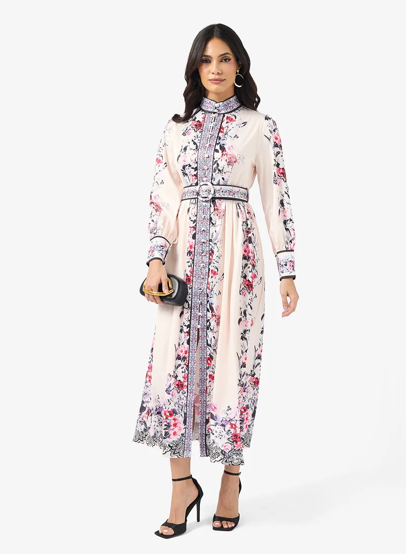 Khizana Abstract Print Dress