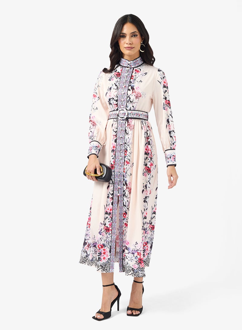 Khizana Abstract Print Dress - Image 1
