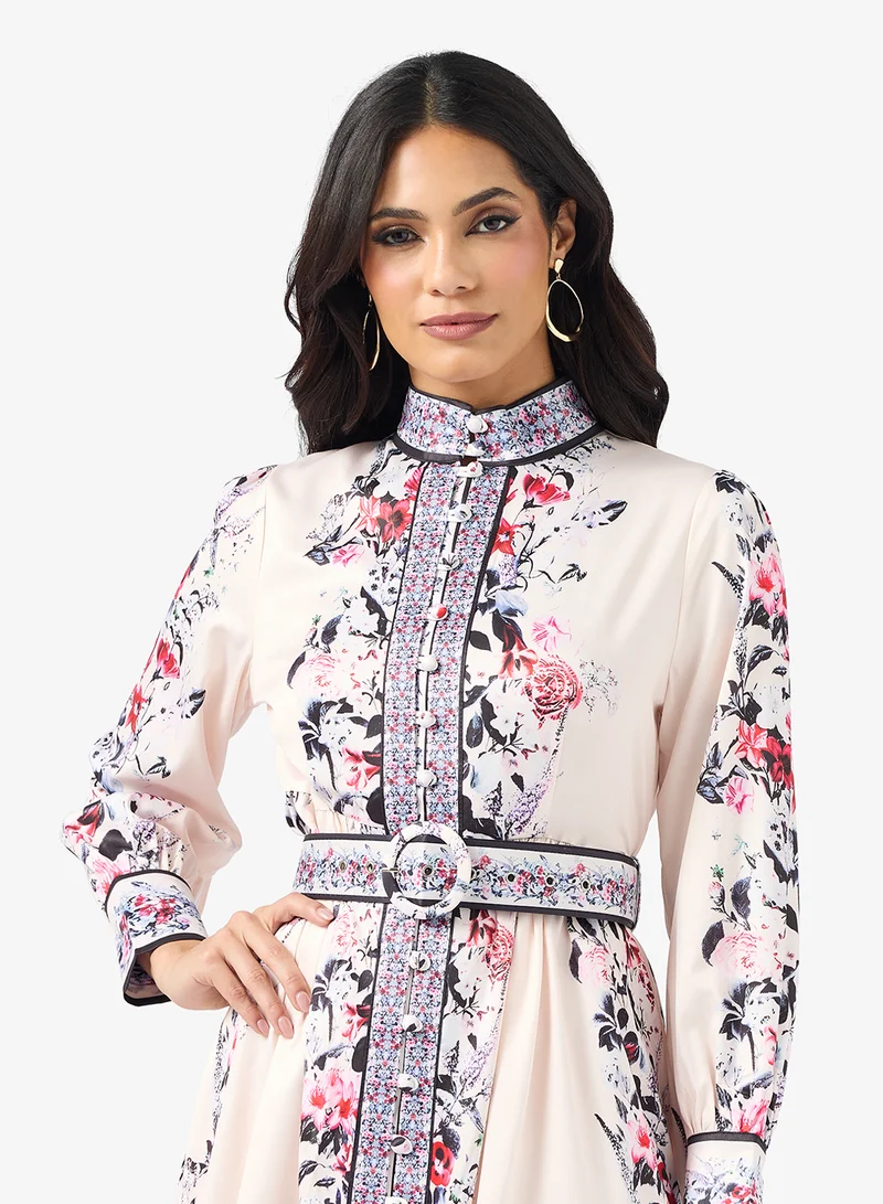 Khizana Abstract Print Dress