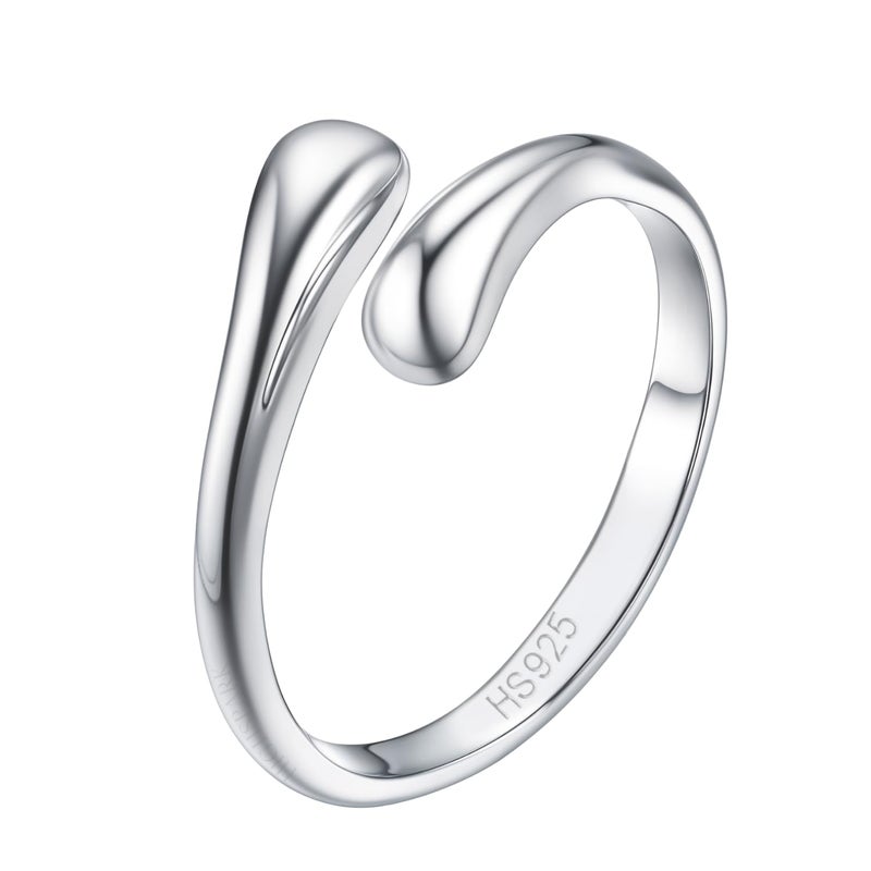 HighSpark Silver Toe Ring/Band Ring for Women | 92.5 Sterling Silver Adjustable Toe Rings | 1 Piece Only | Minimal & Elegant Designs - Image 1
