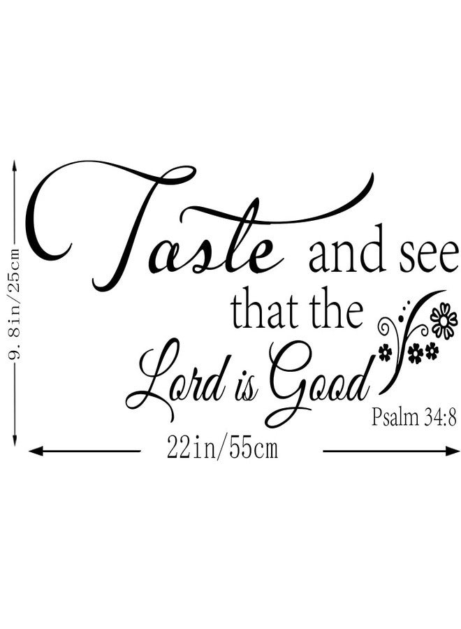 Fencosyn Taste and See That The Lord is Good Psalm 34:8 - Vinyl Wall Decal Stickers Bible Verse Quotes Christian Motto Home Décor - Image 4