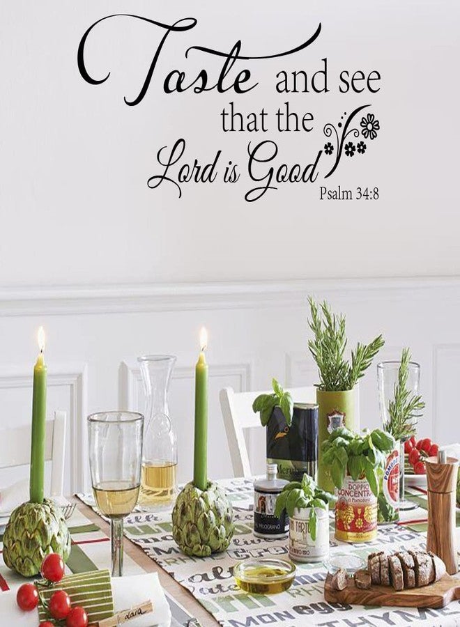 Fencosyn Taste and See That The Lord is Good Psalm 34:8 - Vinyl Wall Decal Stickers Bible Verse Quotes Christian Motto Home Décor - Image 2