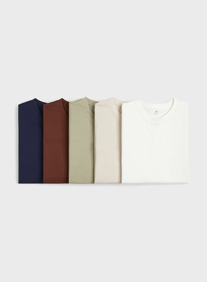 H&M 5-Pack Regular Fit T-Shirts