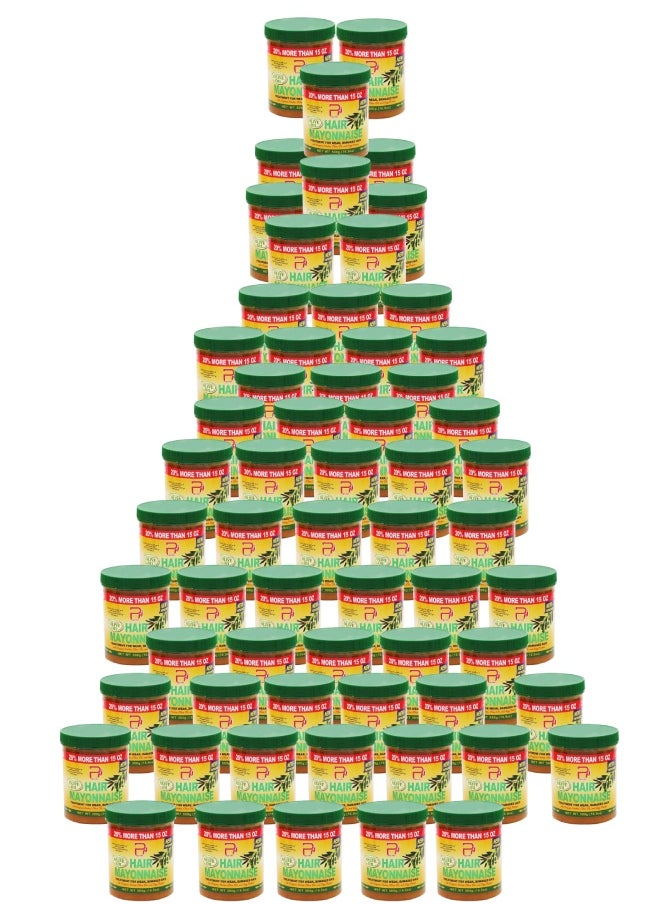 PYRON 63 Pieces Hair Mayonnaise Treatment for Weak & Damaged Hair with Olive Oil 500grams  - Image 1