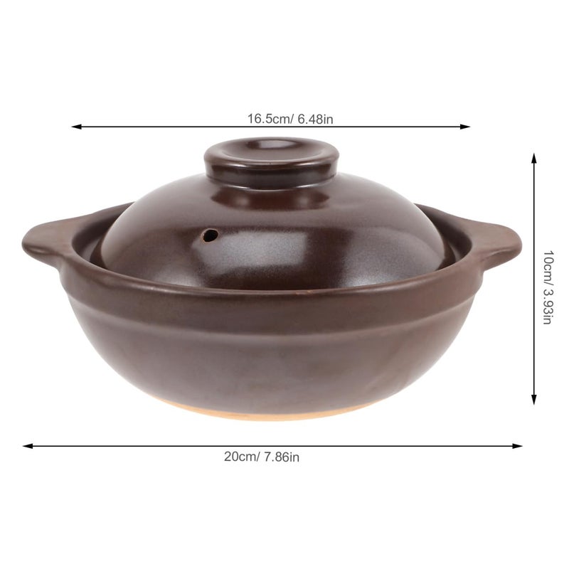 Cabilock Japanese Donabe Clay Pot with Lid, 6.5 Inch Terracotta Ceramic Casserole for Stovetop & Oven, Traditional Earthenware for Cooking Rice, Soup, Stew and Meat - Image 4