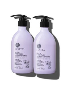 L LUSETA Luseta B-Complex Shampoo & Conditioner Set for Hair Growth and Strengthening, Routine shampoo and Conditioner for women hair loss, Biotin Shampoo and Conditioner for Thinning Hair All Types 2 x 16.9oz  - Image 1