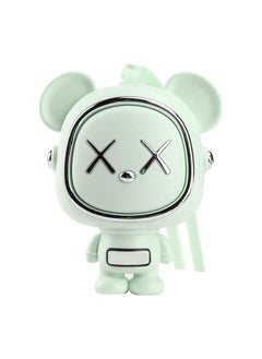 Thoraya Portable Fan Handheld Bladeless USB Quiet Bear Shape Neck Hanging Fan for Summer Outdoor Green  - Image 1