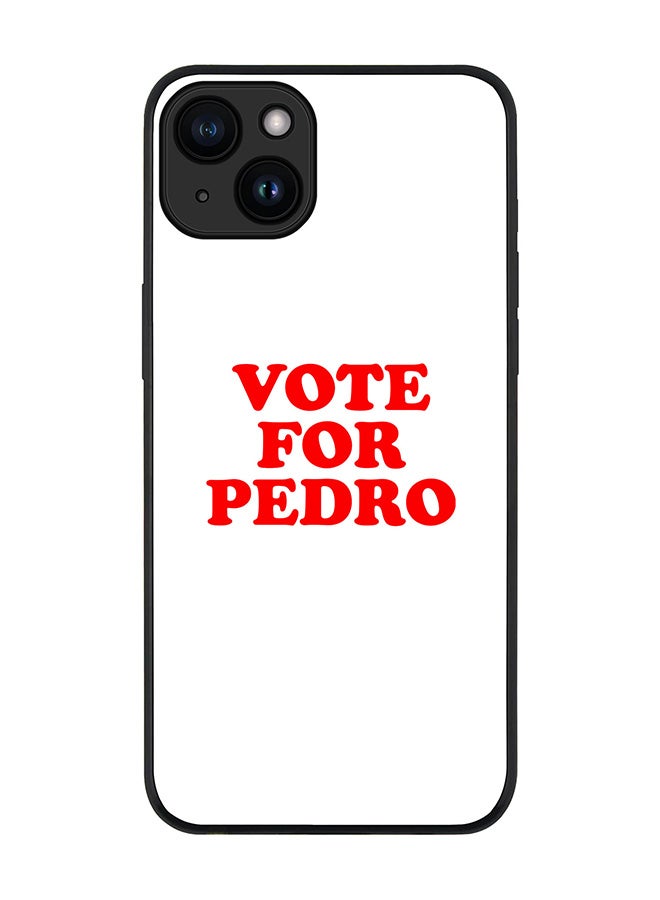 Stylizedd Cover for iPhone 15 Case Rugged Black Slim fit Soft Flexible Anti Drop TPU Gel Thin Protective Phone Cases - Vote for Pedro - Image 1