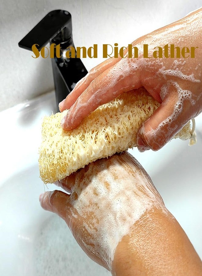 Zooshine 4PCS 6" Natural Loofah Sponge Organic Shower Loofah for Exfoliating & Smooth Skin, Loofahs for Bathing for Men & Women - Image 4