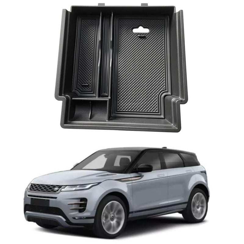 Vesul Center Console Organizer Armrest Tray Compatible with 2020 2021 2022 2023 Land Rover Range Rover Evoque ABS Secondary Storage Tray Insert Glove Pallet