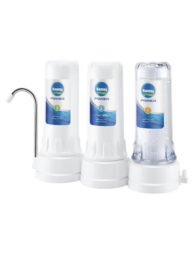 TANK - Tank Power 3 Stage Water Filter + 2 Free Tank Power Cartridges - Image 1