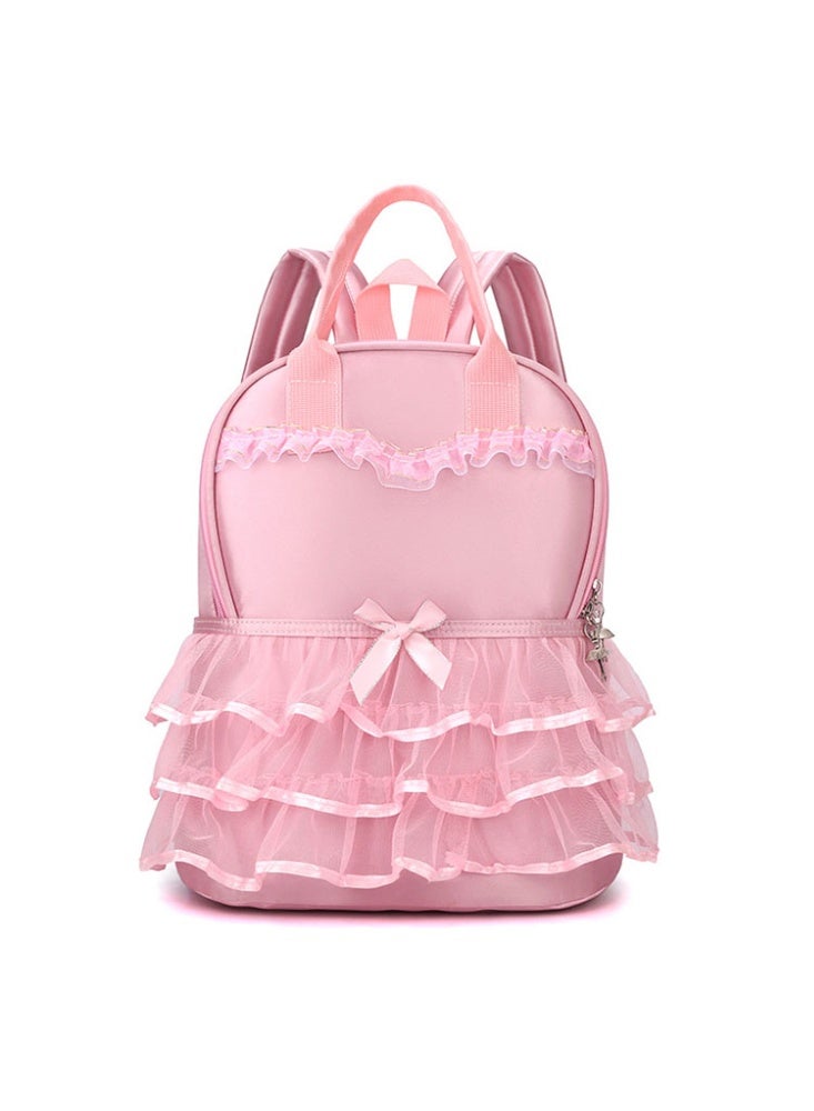 JCB CHIC حقيبة رقص مخصصة من قماش أكسفورد حقيبة باليه للفتيات حقيبة تدريب للأطفال في رياض الأطفال حقيبة ظهر قماشية للتخزين، حقيبة ظهر كبيرة السعة للجمباز للفتيات - Image 3