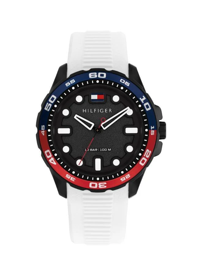 Stainless Steel & Black TR90 Quartz Basic Watch