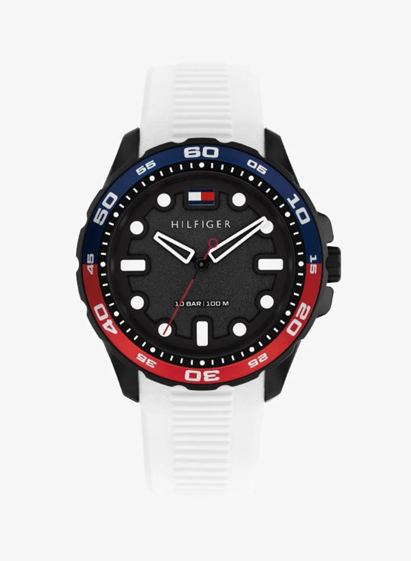 Stainless Steel & Black TR90 Quartz Basic Watch