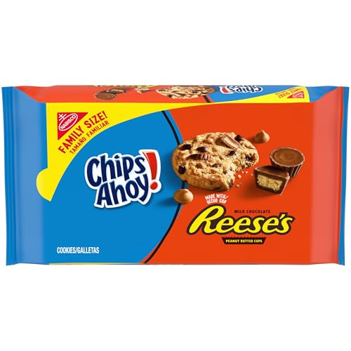 CHIPS AHOY! Reese’s Peanut Butter Cup Chocolate Chip Cookies, Family Size, 14.25 oz - Image 1