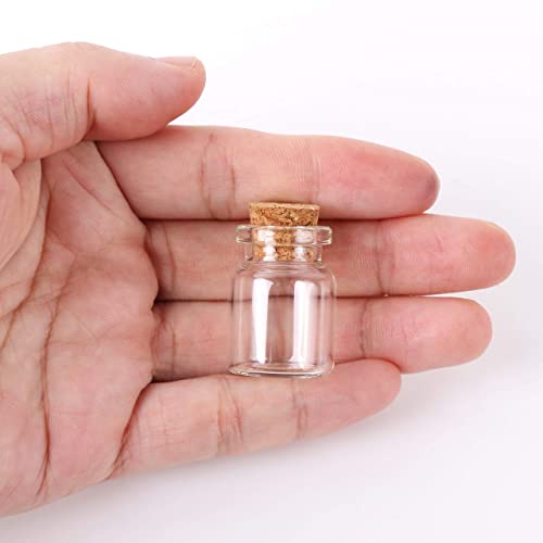MaxMau 24pcs Mini Glass Bottles with Cork Stoppers 5ml DIY Art Crafts Storage Container,Tiny Glass Vials Cork for Wedding Decoration,Small Glass Corks Jars Party Favor - Image 3