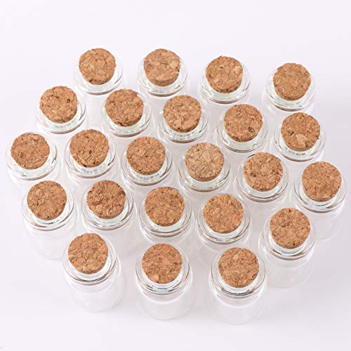 MaxMau 24pcs Mini Glass Bottles with Cork Stoppers 5ml DIY Art Crafts Storage Container,Tiny Glass Vials Cork for Wedding Decoration,Small Glass Corks Jars Party Favor - Image 5