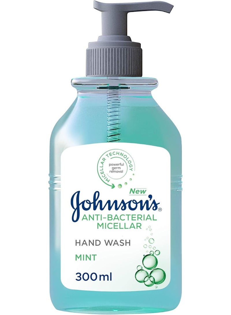 Johnson's Hand Wash, Anti-Bacterial Micellar, Mint, 500 ml - Image 1