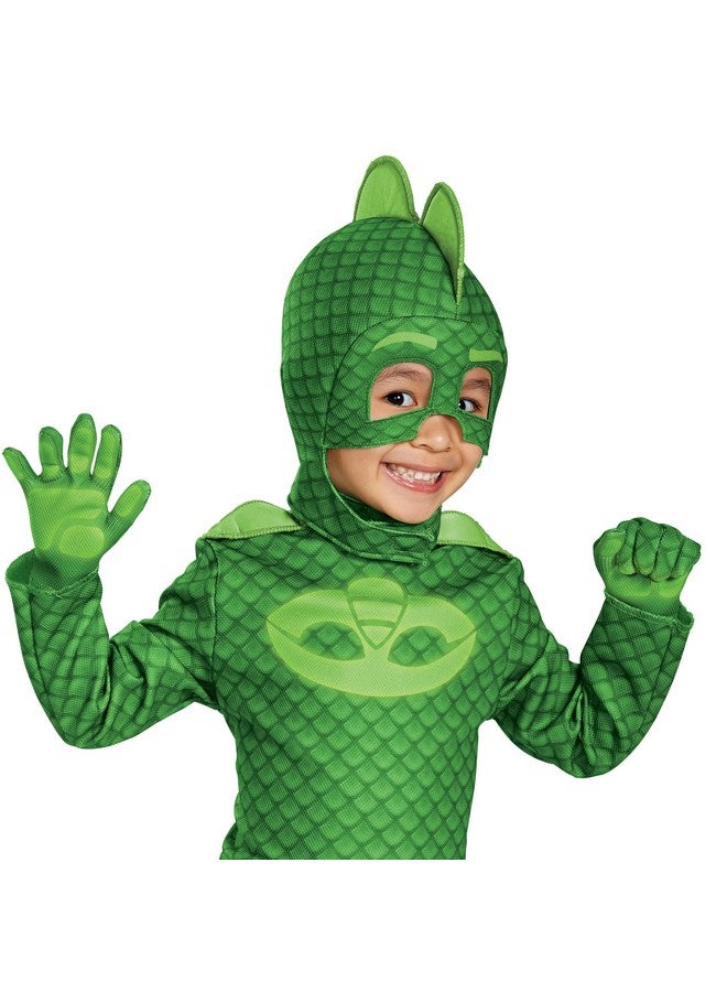 Disguise Gekko Deluxe Toddler PJ Masks Costume, Medium/3T-4T - Image 2