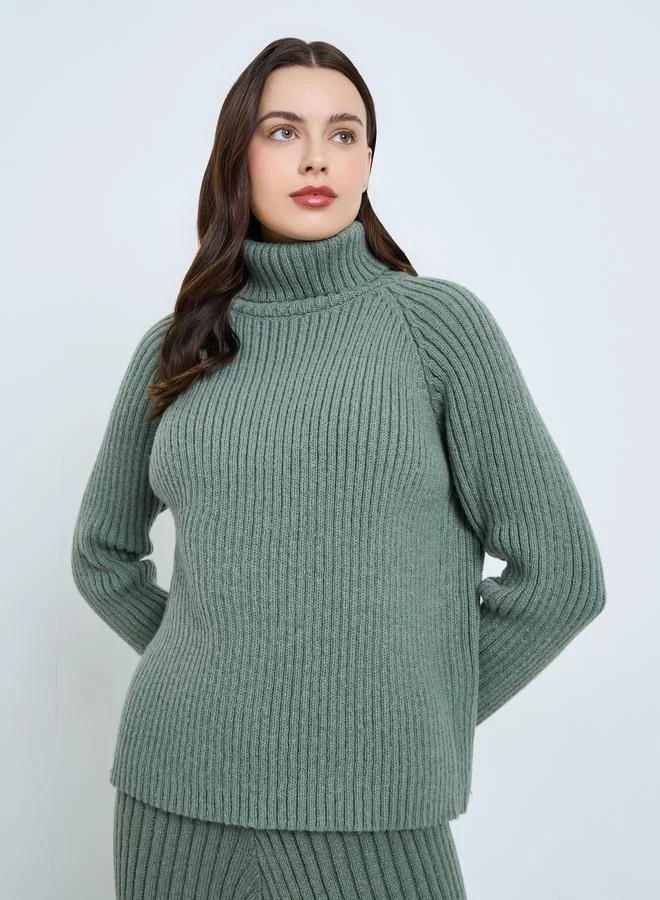 Styli Boxy Regular Length Turtle Neck Sweater
