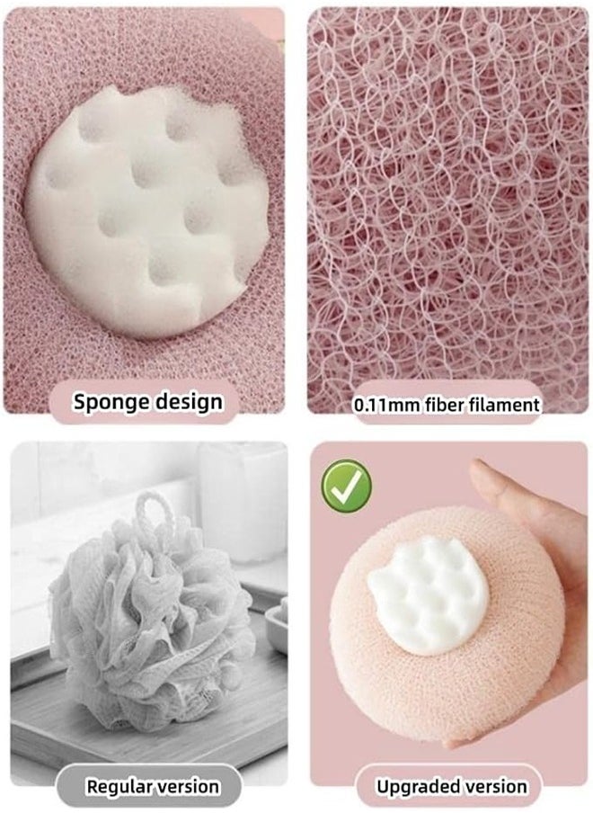 3 Pack Sponge Mesh Shower Balls, Shower Gel Sponge Loofah Shower Gel Shower Sponge For Shower Exfoliation, Bath Sponge For Women, Men